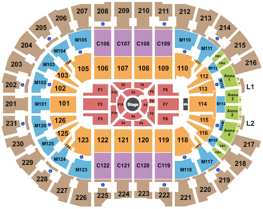 Rocket Arena Nate Bargatze Seating Chart
